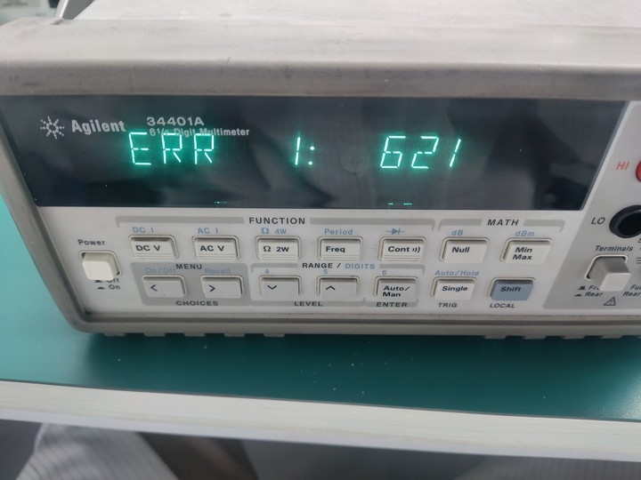 安捷伦台式万用表34401A开机报错维修