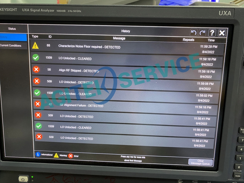 安捷伦频谱仪N9040B校准失败，本振失锁维修
