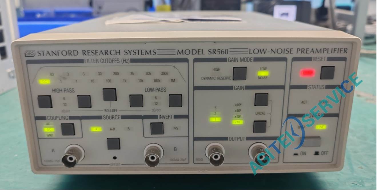 斯坦福SR560低噪声放大器显示过载，无法放大维修案例