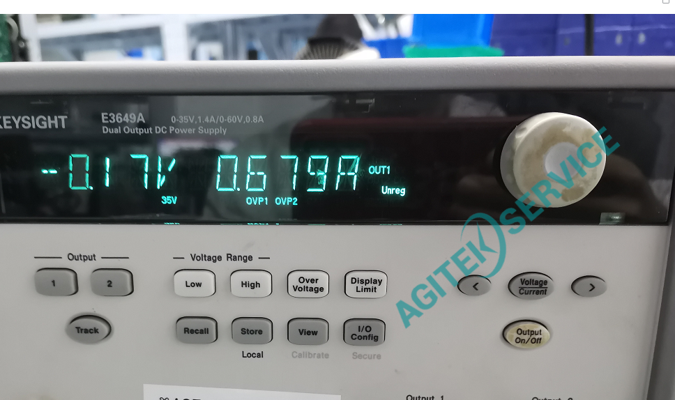 Keysight是德科技E3649A高精度直流电源out1一直提示unreg维修案例