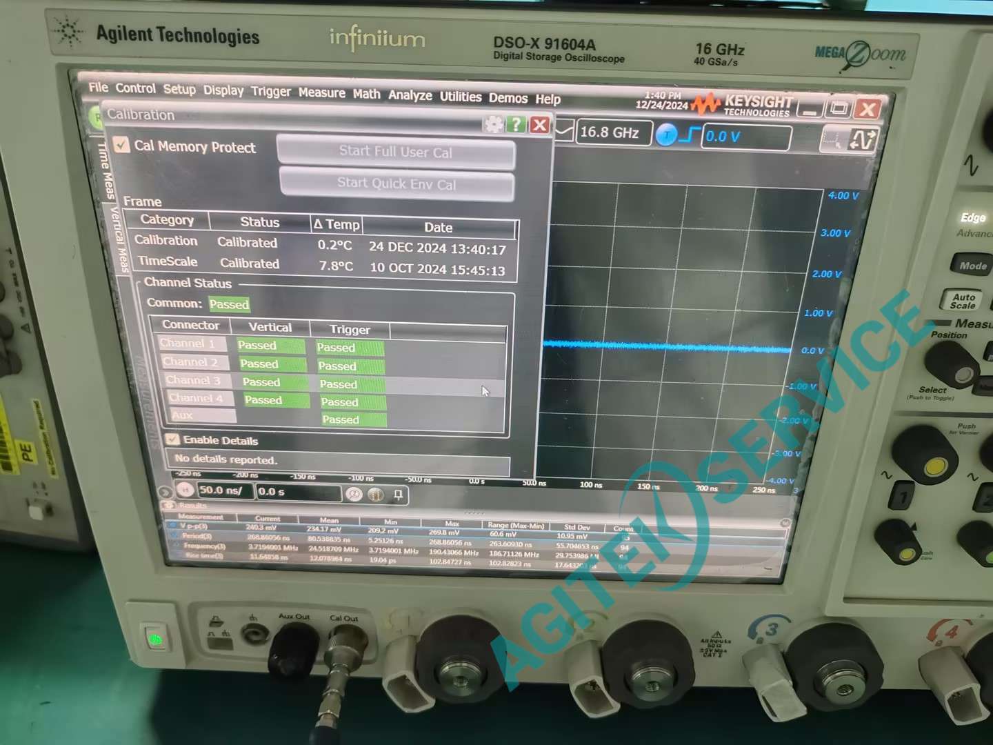 安捷伦DSO-X 91604A示波器开机报错维修