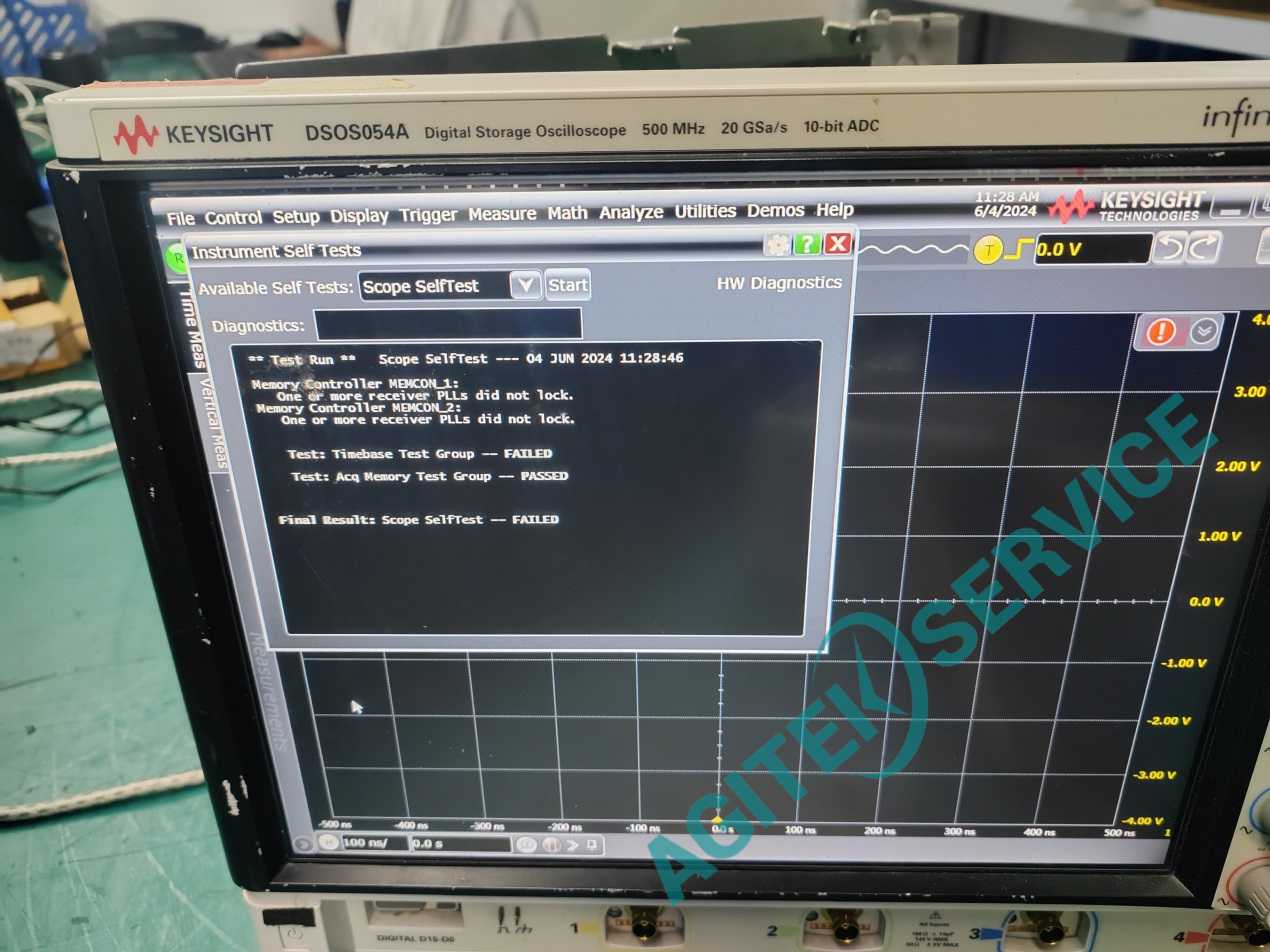 是德DSOS054A示波器自检报错维修