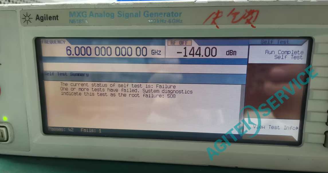 Agilent安捷伦N5181A-6G信号源失锁维修案例